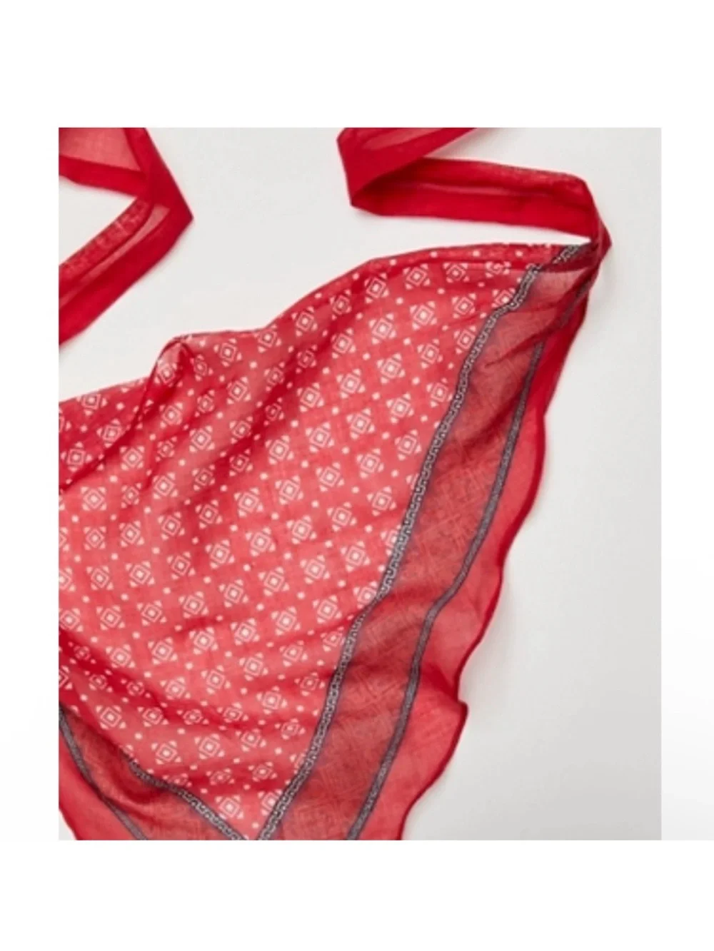 Free People Bridgette Bandana - Classic Red New